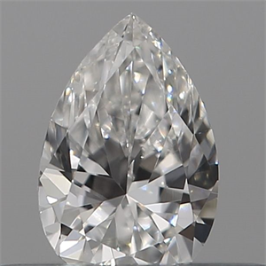 Picture of Natural Diamond 0.11 Carats, Pear with  Cut, F Color, VVS2 Clarity and Certified by IGI