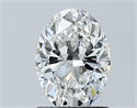 Natural Diamond 1.20 Carats, Oval with  Cut, F Color, SI1 Clarity and Certified by GIA