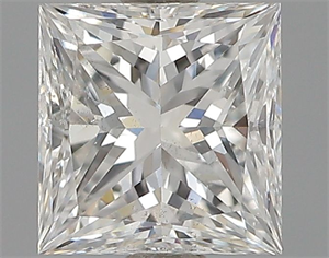 Picture of Natural Diamond 0.53 Carats, Princess with  Cut, F Color, SI1 Clarity and Certified by GIA