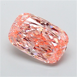 Picture of Lab Grown Diamond 10.04 Carats, CUSHION MODIFIED with  Cut, Fancy Vivid Pink Color, VVS2 Clarity and Certified by IGI