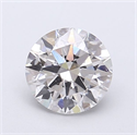 Lab Grown Diamond 1.23 Carats, Round with Excellent Cut, F Color, VVS2 Clarity and Certified by IGI