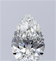 Natural Diamond 0.62 Carats, Pear with  Cut, H Color, VVS2 Clarity and Certified by GIA