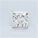 Natural Diamond 0.70 Carats, Princess with  Cut, J Color, SI2 Clarity and Certified by GIA