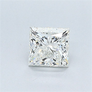 Picture of Natural Diamond 0.70 Carats, Princess with  Cut, J Color, SI2 Clarity and Certified by GIA