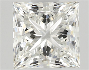 Picture of Natural Diamond 0.50 Carats, Princess with  Cut, H Color, IF Clarity and Certified by GIA