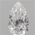 Natural Diamond 0.54 Carats, Pear with  Cut, E Color, I1 Clarity and Certified by GIA