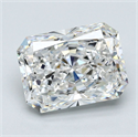 Natural Diamond 4.01 Carats, Radiant with  Cut, F Color, VS1 Clarity and Certified by GIA