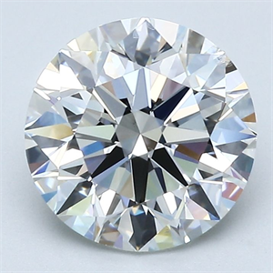 Picture of Natural Diamond 2.50 Carats, Round with Excellent Cut, H Color, VS2 Clarity and Certified by GIA
