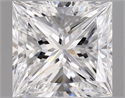 Natural Diamond 0.60 Carats, Princess with  Cut, D Color, VS1 Clarity and Certified by GIA