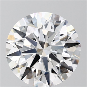 Picture of Lab Grown Diamond 3.07 Carats, Round with Ideal Cut, D Color, VVS2 Clarity and Certified by IGI