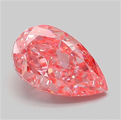 Picture of Lab Grown Diamond 2.11 Carats, Pear with  Cut, Fancy Vivid Pink Color, VVS2 Clarity and Certified by IGI