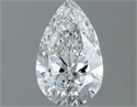 Natural Diamond 0.50 Carats, Pear with  Cut, F Color, VS1 Clarity and Certified by GIA