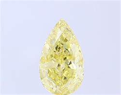 Picture of Lab Grown Diamond 1.53 Carats, Pear with  Cut, Fancy Intense Yellow Color, VS1 Clarity and Certified by IGI