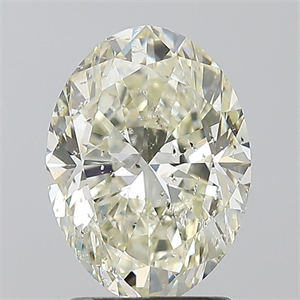Picture of Natural Diamond 2.01 Carats, Oval with  Cut, K Color, SI2 Clarity and Certified by IGI
