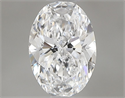Natural Diamond 0.53 Carats, Oval with  Cut, D Color, VVS1 Clarity and Certified by GIA