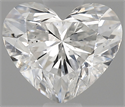 Natural Diamond 0.70 Carats, Heart with  Cut, E Color, I1 Clarity and Certified by GIA