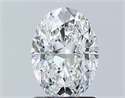 Natural Diamond 1.51 Carats, Oval with  Cut, E Color, VS2 Clarity and Certified by GIA