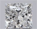 Natural Diamond 1.07 Carats, Princess with  Cut, F Color, SI1 Clarity and Certified by GIA