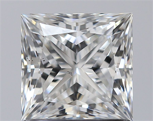 Picture of Natural Diamond 1.07 Carats, Princess with  Cut, F Color, SI1 Clarity and Certified by GIA