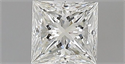 Natural Diamond 0.45 Carats, Princess with  Cut, H Color, VVS1 Clarity and Certified by IGI