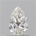 Natural Diamond 0.53 Carats, Pear with  Cut, I Color, VVS1 Clarity and Certified by GIA