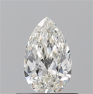Picture of Natural Diamond 0.53 Carats, Pear with  Cut, I Color, VVS1 Clarity and Certified by GIA
