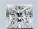 Natural Diamond 1.01 Carats, Princess with  Cut, H Color, VVS1 Clarity and Certified by GIA