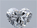Natural Diamond 0.36 Carats, Heart with  Cut, D Color, VVS2 Clarity and Certified by GIA