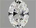 Natural Diamond 0.90 Carats, Oval with  Cut, F Color, VS2 Clarity and Certified by GIA