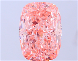 Picture of Lab Grown Diamond 9.10 Carats, CUSHION MODIFIED with  Cut, Fancy Vivid Pink Color, VVS2 Clarity and Certified by IGI