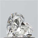 Natural Diamond 0.37 Carats, Heart with  Cut, H Color, IF Clarity and Certified by GIA