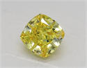 Lab Grown Diamond 1.25 Carats, CUSHION MODIFIED with  Cut, Fancy Yellow Color, VVS1 Clarity and Certified by IGI