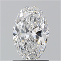 Natural Diamond 1.20 Carats, Oval with  Cut, D Color, SI1 Clarity and Certified by GIA
