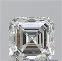 Natural Diamond 0.92 Carats, Asscher with  Cut, H Color, VVS1 Clarity and Certified by GIA