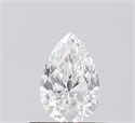 Natural Diamond 0.50 Carats, Pear with  Cut, E Color, SI1 Clarity and Certified by GIA