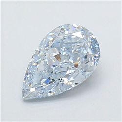 Picture of Lab Grown Diamond 1.28 Carats, Pear with  Cut, Fancy Intense Blue Color, VVS1 Clarity and Certified by IGI