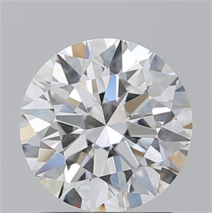 Picture of Natural Diamond 1.58 Carats, Round with Excellent Cut, G Color, IF Clarity and Certified by GIA