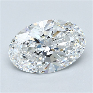 Foto Diamante Natural 2.07 quilates, Ovalado , Color E, claridad VVS1 y certificado GIA de