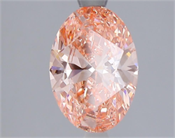 Picture of Lab Grown Diamond 2.04 Carats, Oval with  Cut, Fancy Vivid Pink Color, VVS2 Clarity and Certified by IGI
