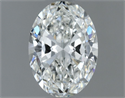 Natural Diamond 0.60 Carats, Oval with  Cut, H Color, SI1 Clarity and Certified by GIA