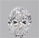 Natural Diamond 0.90 Carats, Oval with  Cut, D Color, VS2 Clarity and Certified by GIA