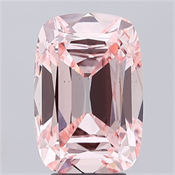 Picture of Lab Grown Diamond 5.15 Carats, Cushion with  Cut, Fancy Intense Pink Color, VS1 Clarity and Certified by IGI