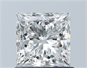 Natural Diamond 1.00 Carats, Princess with  Cut, G Color, VS2 Clarity and Certified by GIA