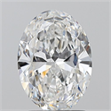 Diamante Natural 1.70 quilates, Ovalado , Color E, claridad SI1 y certificado GIA