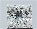 Natural Diamond 1.00 Carats, Princess with  Cut, I Color, VS2 Clarity and Certified by GIA