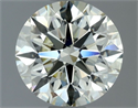 Natural Diamond 1.50 Carats, Round with Excellent Cut, L Color, SI1 Clarity and Certified by IGI