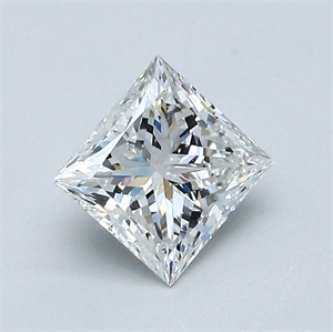 Picture of Natural Diamond 1.01 Carats, Princess with  Cut, G Color, IF Clarity and Certified by GIA
