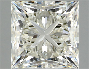 Picture of Natural Diamond 0.90 Carats, Princess with  Cut, J Color, VVS1 Clarity and Certified by GIA