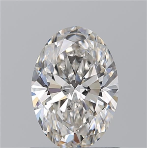 Picture of Natural Diamond 1.03 Carats, Oval with  Cut, H Color, SI1 Clarity and Certified by GIA