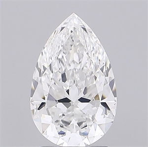 Picture of Natural Diamond 2.02 Carats, Pear with  Cut, E Color, VS2 Clarity and Certified by GIA